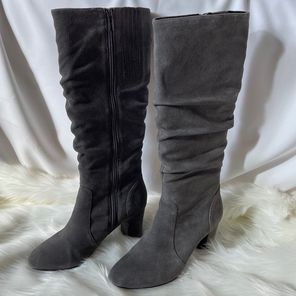 H By Halston Tall Suede Boots - Picture 1 of 5